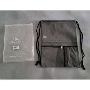 MAYTREE Mesh, Heavy Duty, Drawstring, Backpack for Beach/Swim, Travel-New w/Bag